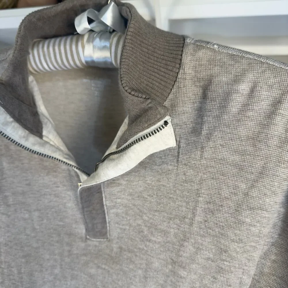 Banana Republlic Men’s size XL khaki tan 1/2 zip pullover # 3625 - Picture 7 of 7